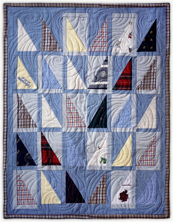 'Jim's Sails', a memorial quilt designed by Lori Mason