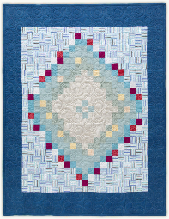 'Steve's Silver Orb', a memorial quilt designed by Lori Mason