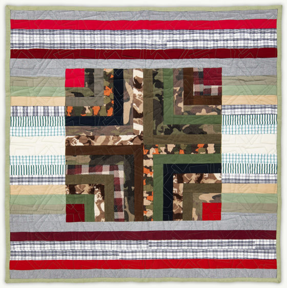 'James' Log Cabin', a memorial quilt designed by Lori Mason