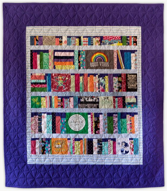 'Layla's Books', a special event quilt designed by Lori Mason