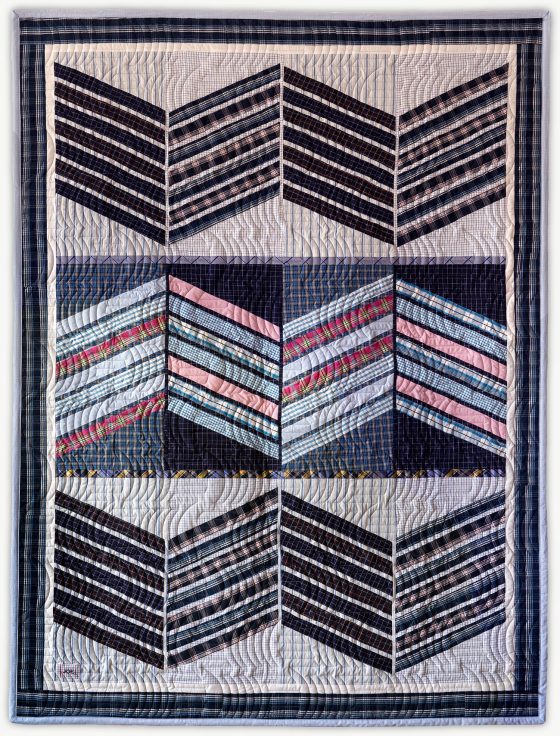 'Joe's Badge 1', a memorial quilt designed by Lori Mason