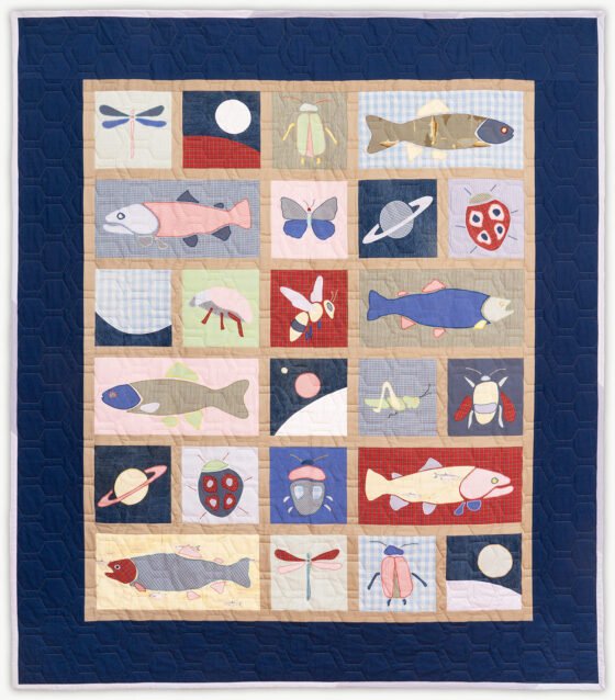 'Jim's Bugs', a memorial quilt designed by Lori Mason
