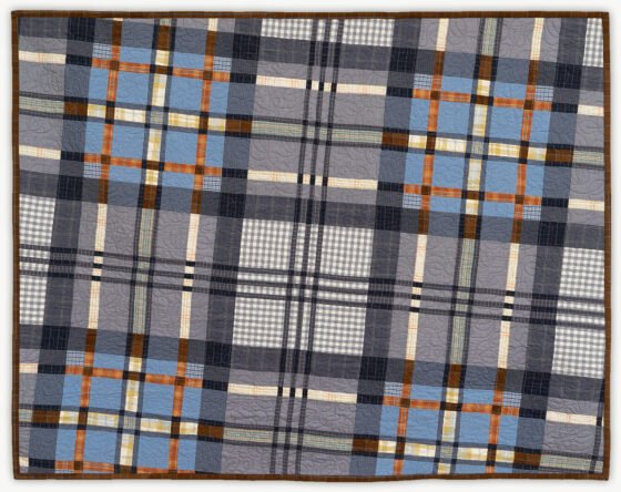 'Gillies Tartan Tilted', a studio quilt designed by Lori Mason