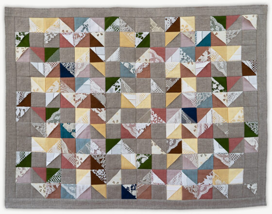 'Homage to Otti Berger-Texture Board', a studio quilt designed by Lori Mason