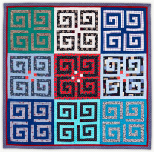 'Ellie's Spirals', a memorial quilt designed by Lori Mason